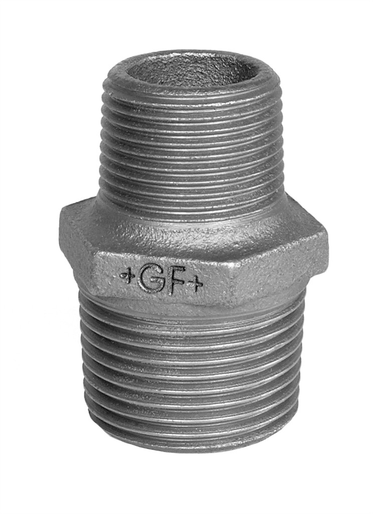 GF  245  Nippel 1 1/2" x 1    " schwarz